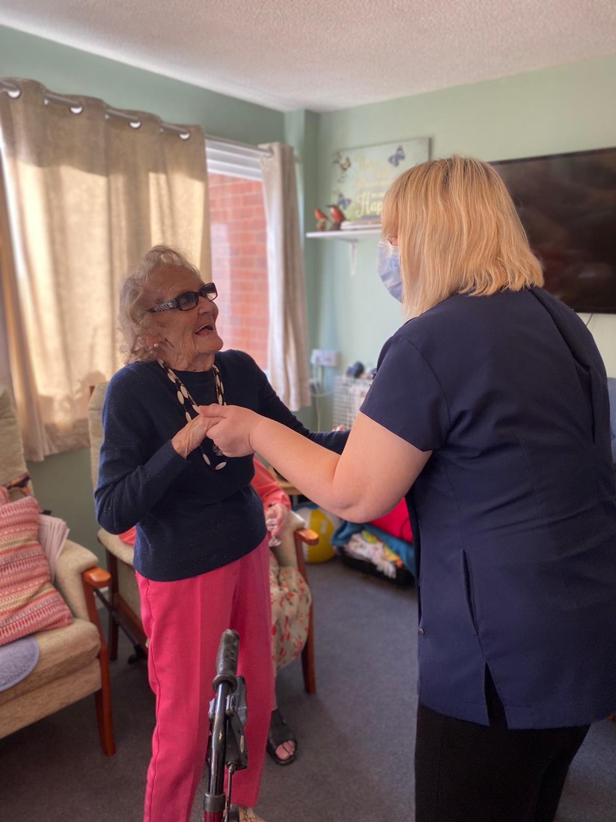 Dancing in the lounge